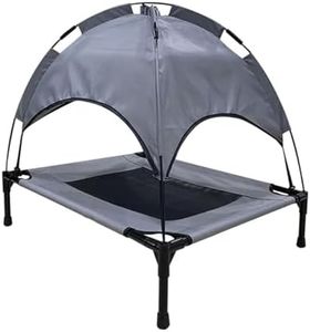 AIMALL Elevated Pet Bed with Canopy, Sun-Protective & Rainproof, Breathable Mesh for Dogs and Cats, Sizes S & M