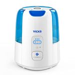 Vicks 1.2 Gal. Filter-Free Humidifier. #1 Brand Recommended by Pediatricians*. Visible cool mist humidifier for Bedrooms, Kids, Baby, Adults. Compatible with Vicks VapoPads and Vicks VapoSteam.