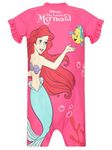 Disney Swimming Costume for Girls | Princess Ariel One Piece Girls Swimsuit | The Little Mermaid Costume | Pink 3-4 Years