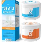 Tenee Tub Repair Kit White & Porcelain Repair Kit - 3.7 OZ Fiberglass Repair Kit with Super Adhesion, Bathtub Repair Kit for Cracked Bathtub, Works on Ceramic Sink Repair and Acrylic Bathtub Damage