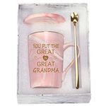 You Put The Great In Great Grandma Mug Great Grandma Gifts Mug Birthday Mothers Day Gifts for Grandma from Grandkids Granddaughter Grandson Grandchildren Gifts Grandma Coffee Mug 14 Ounce Pink