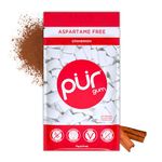 PUR | 100% Xylitol Chewing Gum, Sugarless Cinnamon, Sugar Free + Aspartame Free + Gluten Free, Vegan & Keto Friendly - Healthy, Low Carb, Simply Pure Natural Flavoured Gum, 55 Pieces (Pack of 1)