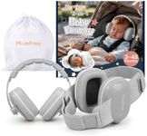 Momfree 2-in-1 Baby Ear Muffs for Sound Reduction, Hearing Protection for Airplane, Fireworks, Soft & Comfort Noise Cancelling Headphones with Adjustable Headband for Babies and Toddlers(3-48 Months)