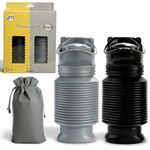 Topcloud Shrinkable Urinal, 2 Pack 750ml Male Female Portable Mobile Toilet Potty Pee Urine Bottle, Reusable Emergency Urinal for Camping Car Travel Traffic Jam and Queuing