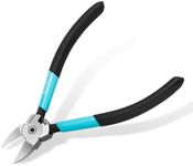 DURATECH 6-Inch Professional Wire Cutters, Flush Cutters with CNC Machined Edges, CR-V Thickened Side Cutters, Ultra-Sharp Flush Cut Pliers for Crafting, Electronics, Zip Ties, and DIY Models