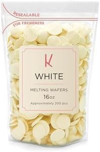 KIDU Chocolate Melting Wafers 16 Ounces Bulk Perfect For Dipping, Deserts, Baking And More - 1 Pound (White New)
