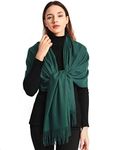 EASE LEAP Pashmina Shawl Women Winter Scarf Warm Wrap Wedding Men Ladies Scarves 200 * 70cm (Dark green)