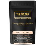 The Tea Ark Digestive Tea (50g) Pouch Pack | Herbal Tea with Cumin, Fennel, Senna & Peppermint | Caffeine Free Whole Leaf Blend (25 Servings) (Digestive Peppermint Tea)