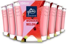 Glade Jar Candle, Scented Candle Infused with Essential Oils, Up To 42 Hour Burn Time, Wonder Melon, Pack of 6 (6 x 129g)