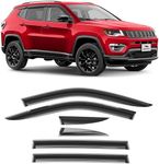 Voron Glass Tape-on Extra Durable Rain Guards for Jeep Compass 2017-2024, Window Deflectors, Vent Window Visors, 6 Pieces - 100490