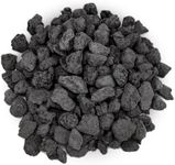 Mr. Fireglass 10 Pounds Lava Rocks Black Natural Stone Granules for Gas Fire Pit Fireplace, Gas Log Set & Barbecue Grills, Decorative Landscaping Rocks for Indoor and Outdoor Use, 0.4" - 0.8" Sized