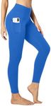 Heathyoga Women's Yoga Pants Leggings with Pockets for Women High Waist Yoga Pants with Pockets Workout Leggings Tights Waves Blue