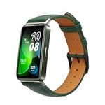 kwmobile Real Leather Watch Strap Compatible with Huawei Band 10/9 / 8 - Fitness Tracker Replacement Sports Wristband with Clasp