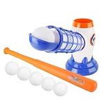 Reheyre T Ball Set for Kids, Sports Kids Pitching Machine, Training Equipment & Batting Practice Toys for Youth, Outdoor Baseball Christmas Toy Gift for Boys & Girls A