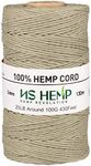 【 NS HEMP 】 Sustainable Hemp Twine Hemp Cord for Jewelry Making, Hemp Cord 1mm 130 Meters (026 RAW)