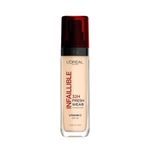 L'Oréal Paris Infallible 32H Fresh Wear Foundation, Full-coverage, Longwear, Weightless Smooth Finish, Water-proof and Transfer-proof, with Vitamin C + SPF 25, 015 Neutral