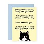 CENTRAL 23 Funny Cat Dad Card - Cute Birthday Card From Cat - Cat Birthday Card for Women Men Him Her - Vegan Ink - Comes With Stickers - Made In UK