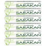 6 x Sarakan Nature’s Toothpaste (50 ml) | Vegan Toothpaste | Fluoride Free | Suitable for Adults and Children