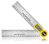 Digital Angle Finder Protractor, 2 in 1 Angle Finder Ruler with 7 inch/200mm Stainless Steel Angle Measuring Tool Large LCD Display Protractor for Woodworking, Construction