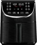 Gourmia Air Fryer Oven Digital Display 7 Quart Large AirFryer Cooker 12 Touch Cooking Presets, XL Air Fryer Basket 1700w Power Multifunction GAF716 Black and Stainless Steel Accents FRY FORCE 360°