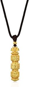 CHOW SANG SANG Cultural Blessings 999 24K Gold Om Mani Padme Hum Necklace for Men 92362Z | 27.5 Inches, (70 CM)
