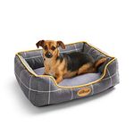 Silentnight Impress Memory Foam Pet Dog Bed – Medium Cosy Comfortable Pet Bed for Puppy, Dog, Kitten or Cat – Machine Washable, Super Supportive with Memory Foam Cushion – Grey, Medium