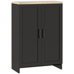 HOMCOM Sideboard Buffet Cabinet, Modern Kitchen Storage Cabinet with 2 Doors and Adjustable Shelf, Black