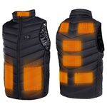 WiMas Heated Vest Heating Jacket, 3 Adjustable Temperature Heating Levels with 9 Heating Zones, Winter Warm Vest for Outdoor Activities (Battery Pack Not Included)