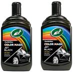 Turtle Wax Color Magic Jet Black Wax 2 Pack – Triple Action Car Polish – Removes Scratches & Blemishes While Building A Deep Shine - Restore Your Cars Paint Work For Long Lasting Protection