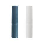 Travel Toothbrush Case, 2 Pcs Toothbrush Dust Cover Storage Box Toothbrushes Holder for Travel, Storage, Camping(White, Blue)