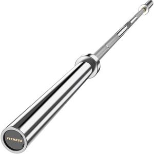 HANDBODE 45 lb (20kg) Olympic Barbell, 2-inch Weight Bar for Bench Press, 1000 lb High-Capacity, 7-Foot, Hard Chrome, Standard Powerlifting Strength Training Gym Home Workout Weightlifting (Silver)