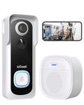 ieGeek Video Doorbell Wireless with Chime - 1080P HD Doorbell Camera, Smart Home Security Door Bell Voice Message and Changer, Two-Way Audio, PIR Detection, Easy Installation, Night Vision