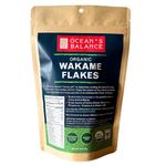 Ocean’s Balance Organic Wakame Flakes – Organic Vegetables, Dried Seaweed, Seaweed Salad Mix - Atlantic Sea Vegetables, Perfect Keto Diet, Paleo Diet, Vegan Diet - Gluten Free - 4oz Bag