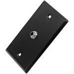 Seismic Audio SA-PLATE7 Black Stainless Steel Wall Plate with One 1/4-Inch TS Mono Jack