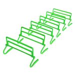 XMSound 6 Pack Adjustable Hurdle Set for Agility Speed Training, Foldable for Jumping, Racing, Obstacle Courses, PE Classes,Soccer,Track & Field & More, Heights 6”-15” Inch