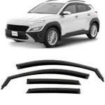 CLIM ART Wind deflector for/compatible with Hyundai Kona 18-22 SUV. door rain deflectors,car accessories, car wind deflectors, in-channel 4 pieces