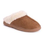 MUK LUKS Women's Polysuede Clog, Caramel, 7-Numeric_8