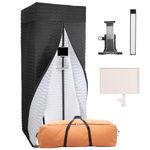 TH000 Portable Vocal Booth - Studio-Grade Echo-Free Recording Booth for Voiceover, Podcast & Music, Acoustic Treatment for Home Studio/Sound Isolation Booth with Light & Travel Bag