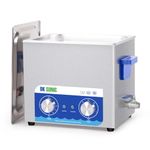 DK SONIC Ultrasonic Cleaner,10L 240W Sonic Cleaner with Heater&Mechanical Timer,Ultrasonic Carburetor Cleaner for Cleaning Gun,Engine,Carburetors,Chains(Include Basket)