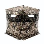 VEIL CAMO VC180 3-Person Hub Blind with Panoramic Windows – Ground Blind for Deer & Turkey Hunting, 180-Degree Panoramic Window, Water Resistant, Durable & Heavy-Duty Design, Silent Closure Door