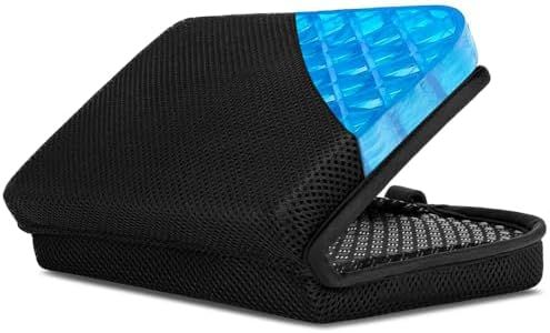 Jerylota Coussin de siège en gel – Coussin de siège d'avion portable – Design grille en gel pour un confort d'assise ultime – Coussin pliable pour sièges d'avion, camping, blanchisseurs, avions