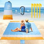 BOGI Sand Proof Beach Blanket, 108" X 120" Large Oversized Waterproof Sandless Beach Mat for 6-10 Adults, Outdoor Lightweight Compact Sand Free Picnic Blanket for Beach Travel Camping Hiking Picnic