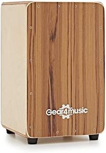 Compact Cajon by Gear4music with Seatpad and Gigbag Teak