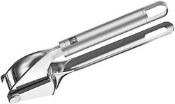 ZWILLING Pro Bone Garlic Press, Length: 20 cm, Stainless Steel, Ergonomically Shaped Handle, Silver