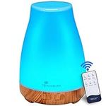 300ML Essential Oil Diffuser Remote Control Aromatherapy Diffuser Mist Humidifiers with 7 Color LED Lights and Waterless Auto Shut-Off for Bedroom Office House Kitchen Yoga