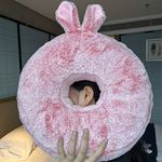 TRANOMOS Piercing Pillow, Ear Piercing Pillows for Side Sleepers，Circle Pillow with Ear Hole, Pick Donut Pillow for Ear, O-Shaped Side Sleeping