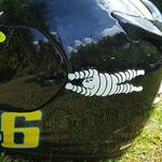 Michelin Man HANG ON!! graphics stickers decals Motorcycle car x 2