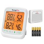 ThermoPro TP260B Indoor Outdoor Thermometer Wireless 1000ft/300m Range, Pro Accuracy Digital Hygrometer Humidity Meter with Remote Temperature Sensor, Inside Outside Thermometer for Home Patio Room