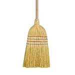 Elliott Traditional Wooden Straw Corn Broom - Heavy Duty for Indoor or Outdoor Cleaning in all Weather Conditions, Use Wet, Dry or with Chemicals, Wide Sweeping Area