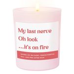 Apjielop Birthday Gifts for Women - Lavender Scented Candles Best Friends Gifts Women - My Last Nerve Candle Funny Gifts for Mom, Gifts for Bestie Sister Aunt Nanny, Gradient Color Jar Candles 50 Hrs